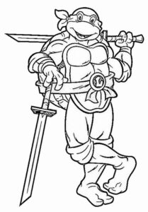 Desenho de Tartarugas Ninja Desenho Colorir Imprimir 02
