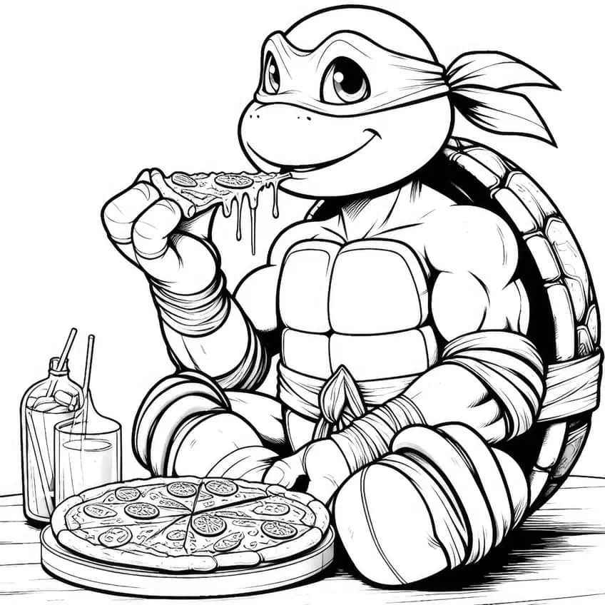 Desenho de Tartarugas Ninja Desenho Colorir Imprimir 03