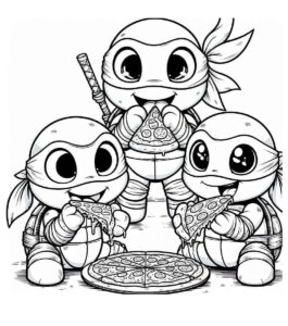 Desenho de Tartarugas Ninja Desenho Colorir Imprimir 05