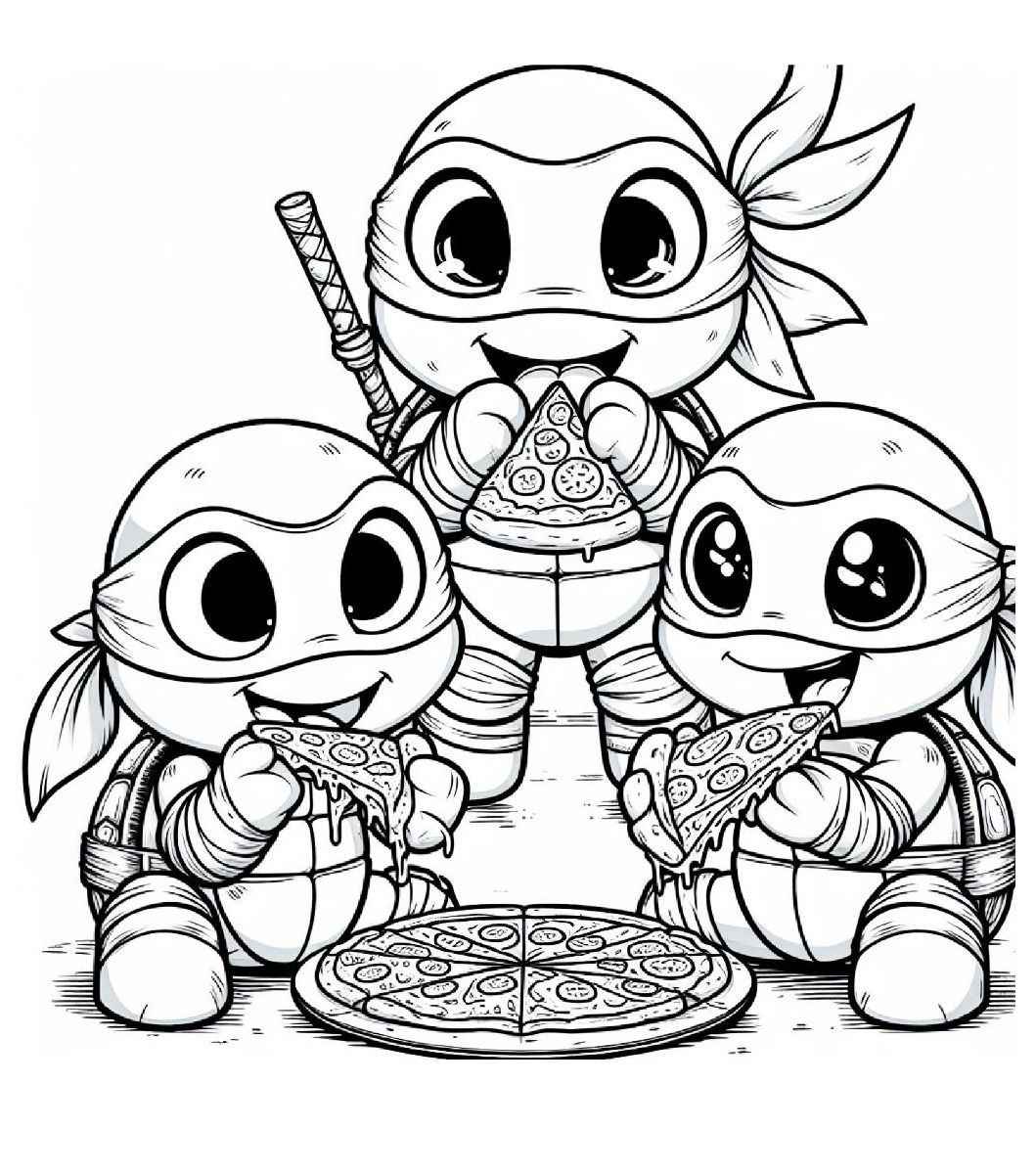 Desenho de Tartarugas Ninja Desenho Colorir Imprimir 05