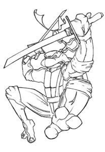 Desenho de Tartarugas Ninja Desenho Colorir Imprimir 10