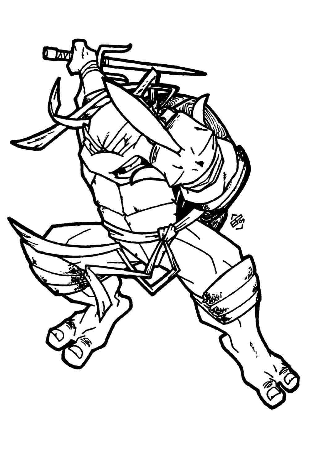 Desenho de Tartarugas Ninja Desenho Colorir Imprimir 16