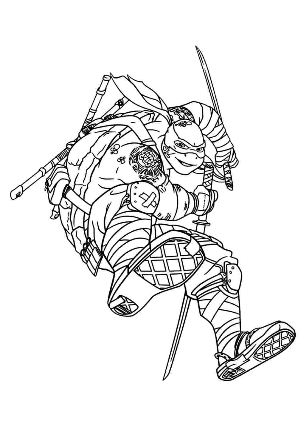 Desenho de Tartarugas Ninja Desenho Colorir Imprimir 23