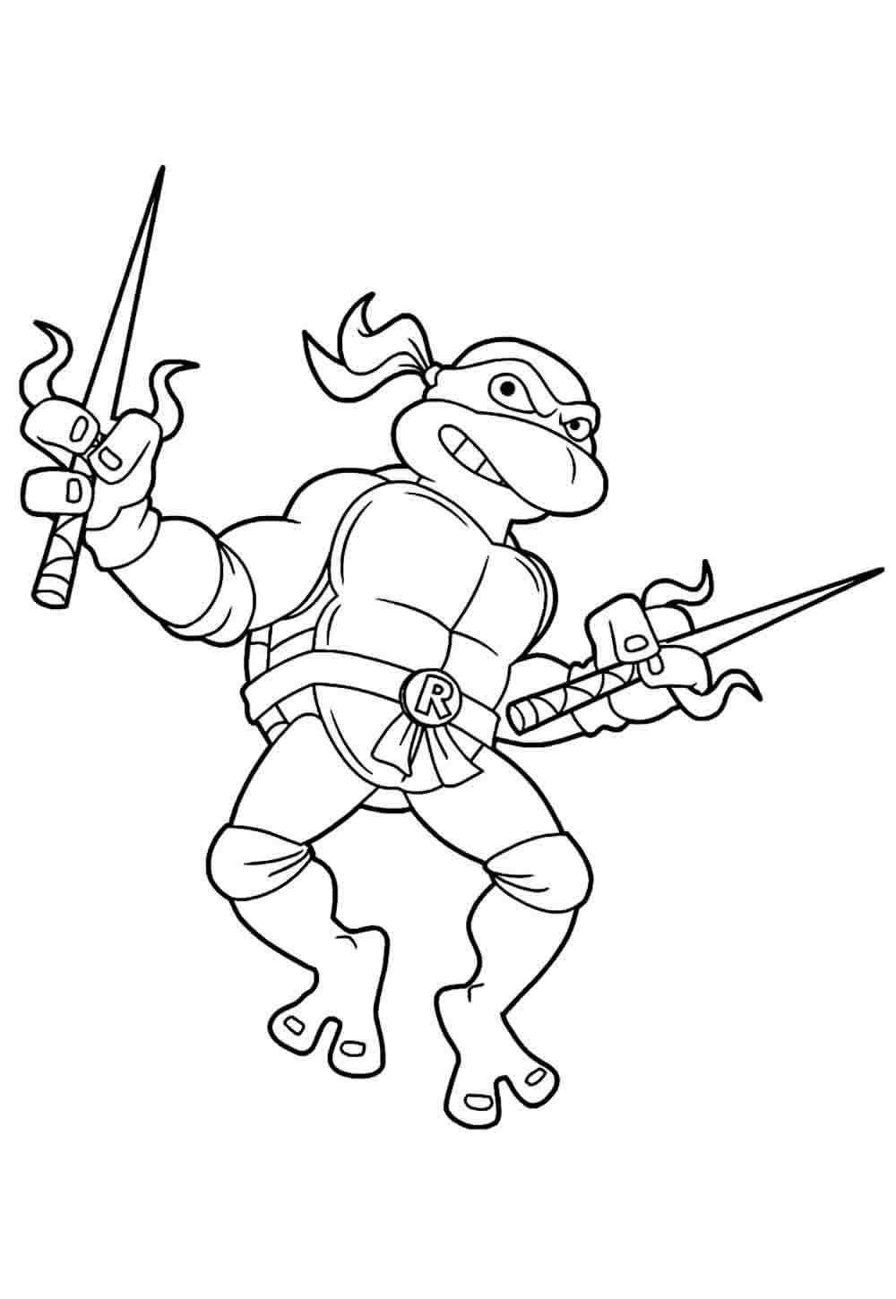 Desenho de Tartarugas Ninja Desenho Colorir Imprimir 27