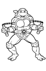 Desenho de Tartarugas Ninja Desenho Colorir Imprimir 33
