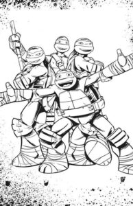 Desenho de Tartarugas Ninja Desenho Colorir Imprimir 34