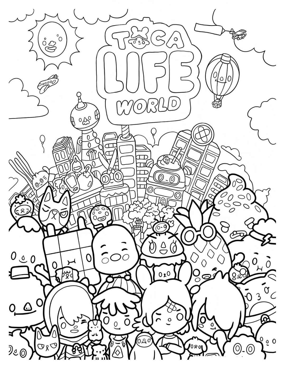 Desenho de Toca Boca World Desenho Colorir Imprimir 01