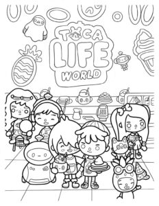 Desenho de Toca Boca World Desenho Colorir Imprimir 03