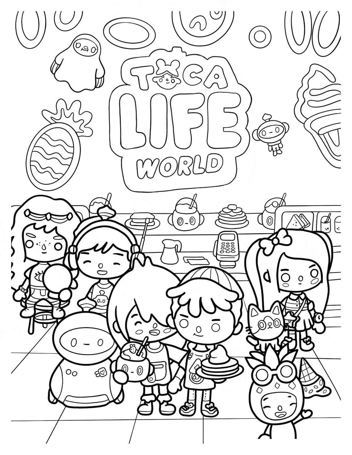 Desenho de Toca Boca World Desenho Colorir Imprimir 03