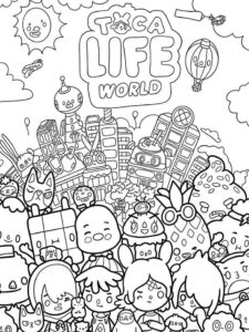 Desenho de Toca Boca World Desenho Colorir Imprimir 04