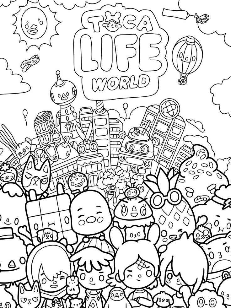 Desenho de Toca Boca World Desenho Colorir Imprimir 04