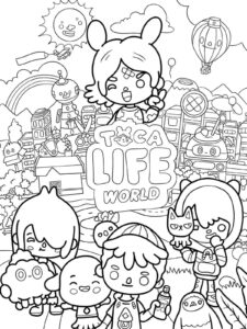 Desenho de Toca Boca World Desenho Colorir Imprimir 05