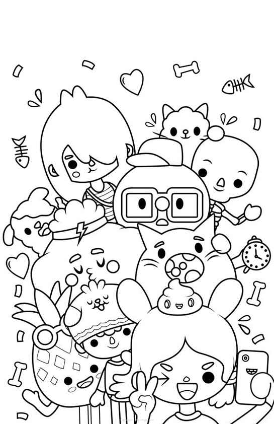 Desenho de Toca Boca World Desenho Colorir Imprimir 11