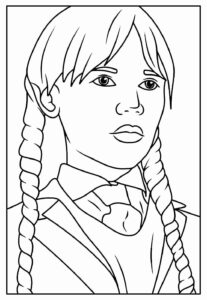 Desenho de Wandinha Desenho Colorir Imprimir 01