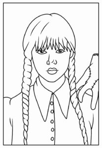 Desenho de Wandinha Desenho Colorir Imprimir 04