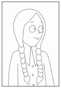 Desenho de Wandinha Desenho Colorir Imprimir 05