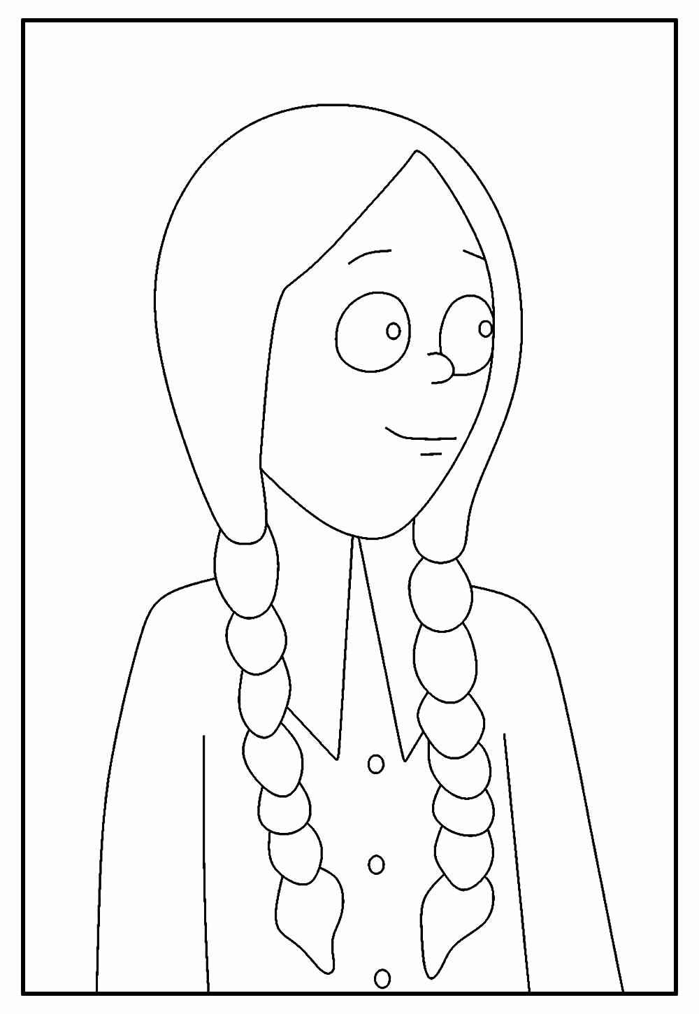 Desenho de Wandinha Desenho Colorir Imprimir 05