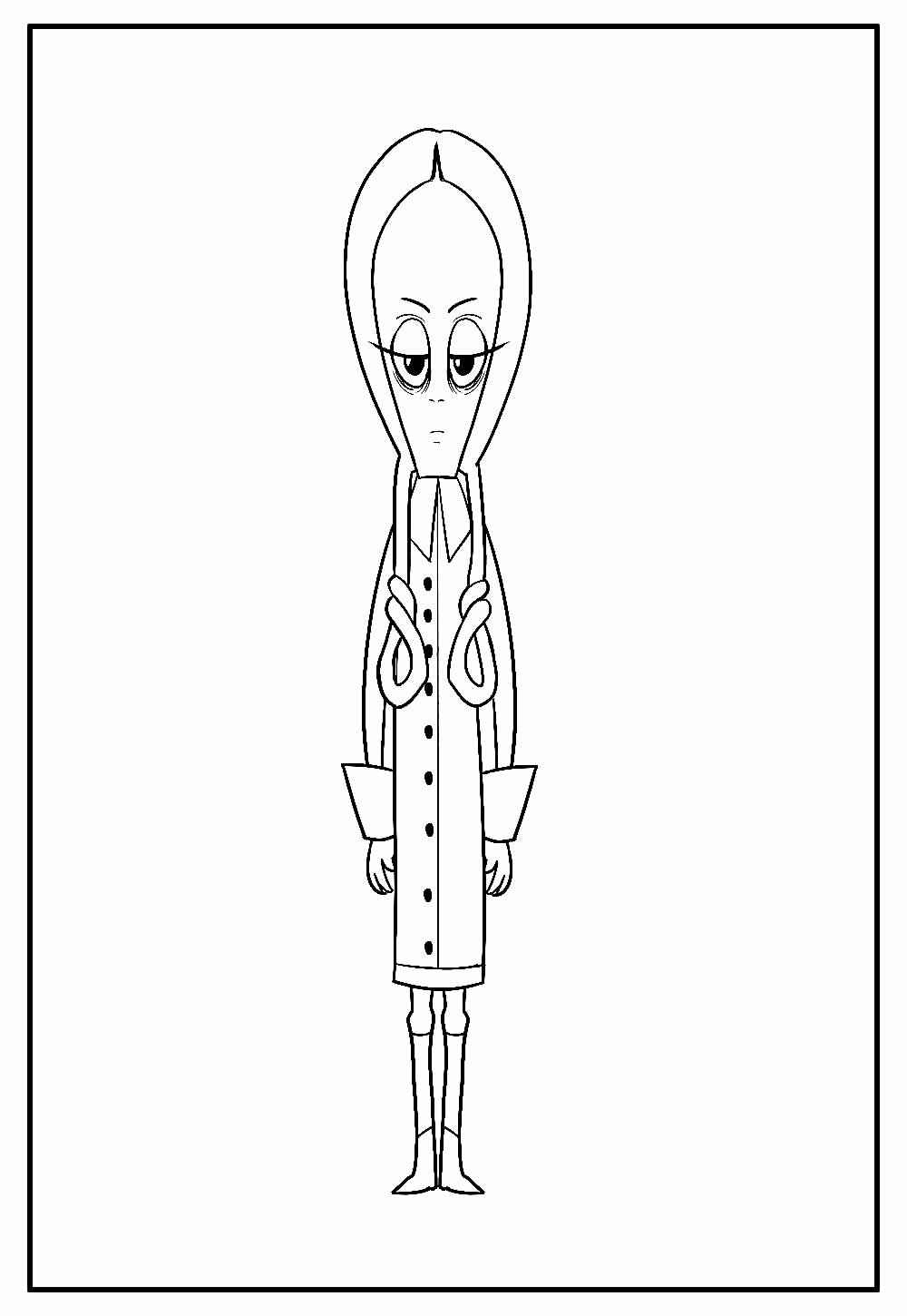 Desenho de Wandinha Desenho Colorir Imprimir 07