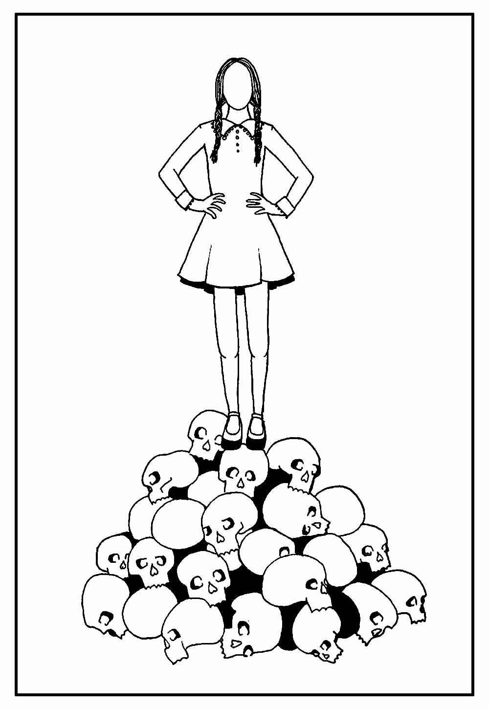 Desenho de Wandinha Desenho Colorir Imprimir 08