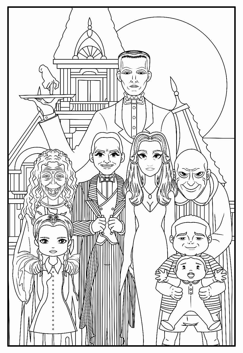 Desenho de Wandinha Desenho Colorir Imprimir 10