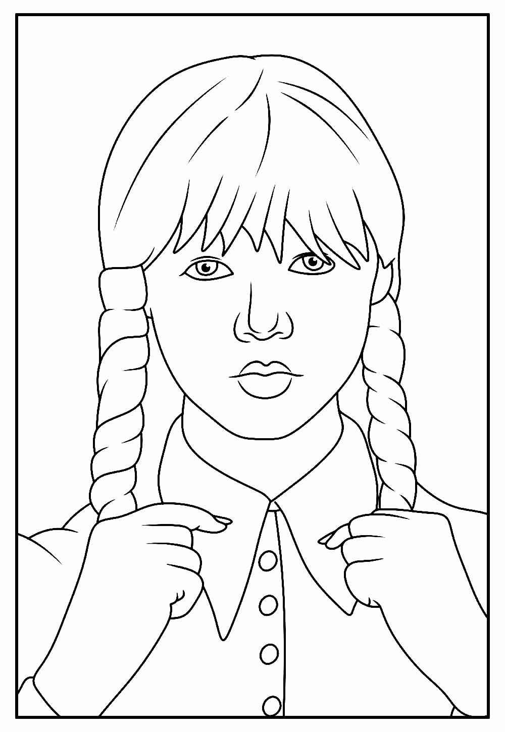 Desenho de Wandinha Desenho Colorir Imprimir 12