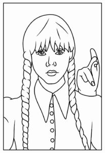 Desenho de Wandinha Desenho Colorir Imprimir 13