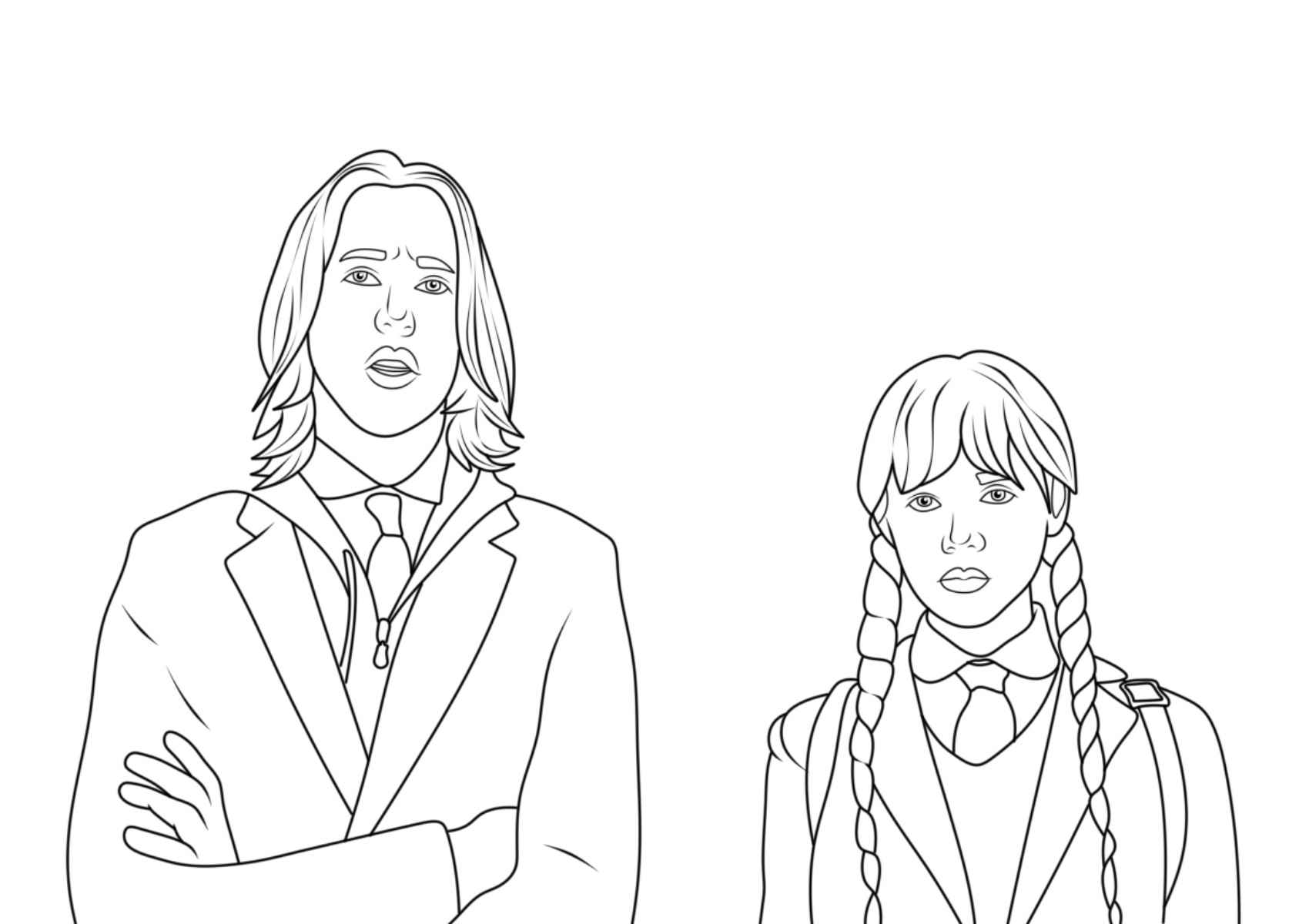 Desenho de Wandinha Desenho Colorir Imprimir 16