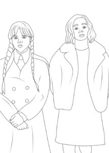 Desenho de Wandinha Desenho Colorir Imprimir 17