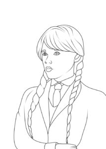 Desenho de Wandinha Desenho Colorir Imprimir 18