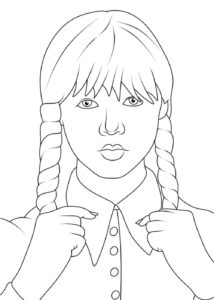 Desenho de Wandinha Desenho Colorir Imprimir 19