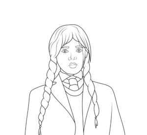 Desenho de Wandinha Desenho Colorir Imprimir 21