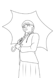 Desenho de Wandinha Desenho Colorir Imprimir 22