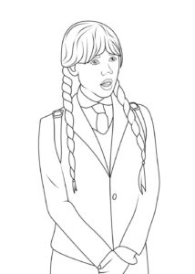 Desenho de Wandinha Desenho Colorir Imprimir 23