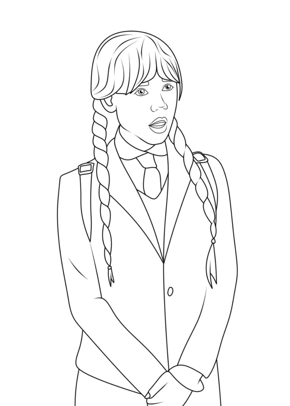 Desenho de Wandinha Desenho Colorir Imprimir 23