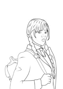 Desenho de Wandinha Desenho Colorir Imprimir 24