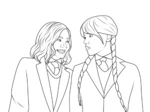 Desenho de Wandinha Desenho Colorir Imprimir 26