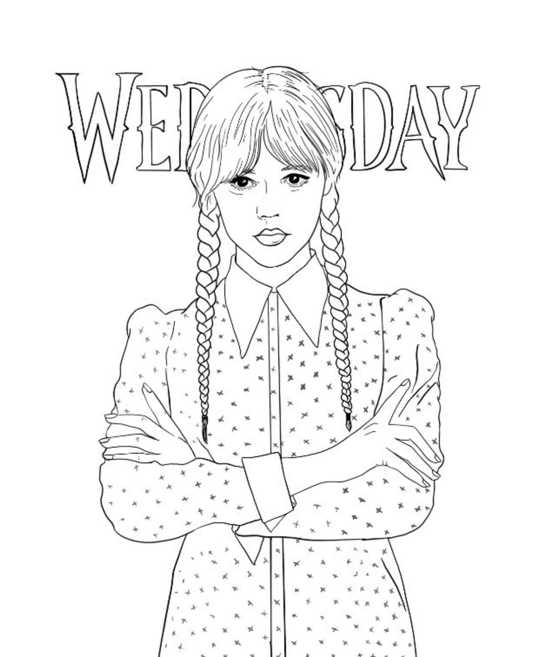 Desenho de Wandinha Desenho Colorir Imprimir 28