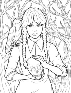 Desenho de Wandinha Desenho Colorir Imprimir 29