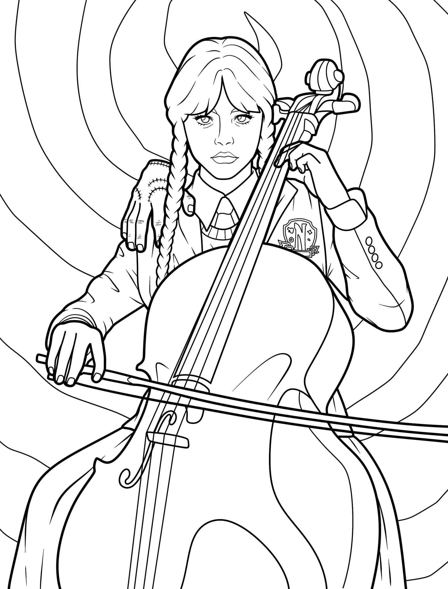 Desenho de Wandinha Desenho Colorir Imprimir 32