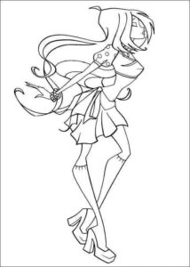 Desenho de Winx Club Desenho Colorir Imprimir 09
