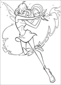 Desenho de Winx Club Desenho Colorir Imprimir 11