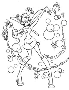 Desenho de Winx Club Desenho Colorir Imprimir 14