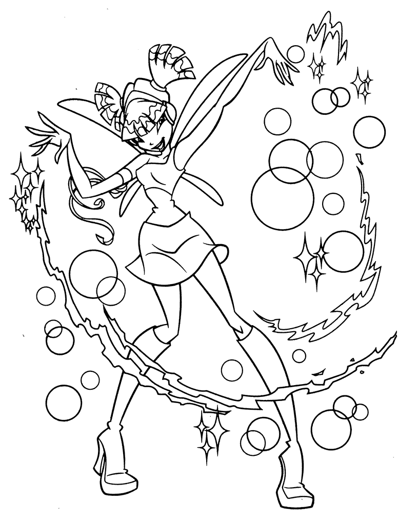 Desenho de Winx Club Desenho Colorir Imprimir 14