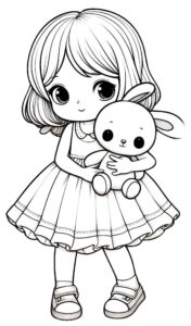 Desenho de Boneca Desenho Colorir Imprimir 01