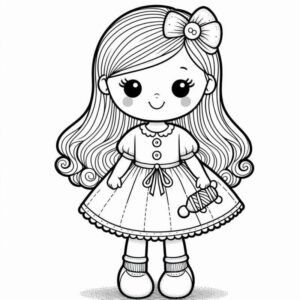 Desenho de Boneca Desenho Colorir Imprimir 02