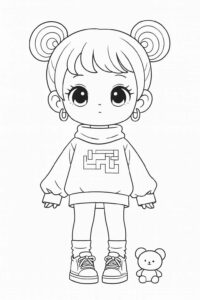 Desenho de Boneca Desenho Colorir Imprimir 07