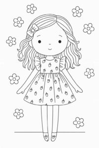 Desenho de Boneca Desenho Colorir Imprimir 08