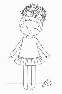 Desenho de Boneca Desenho Colorir Imprimir 09