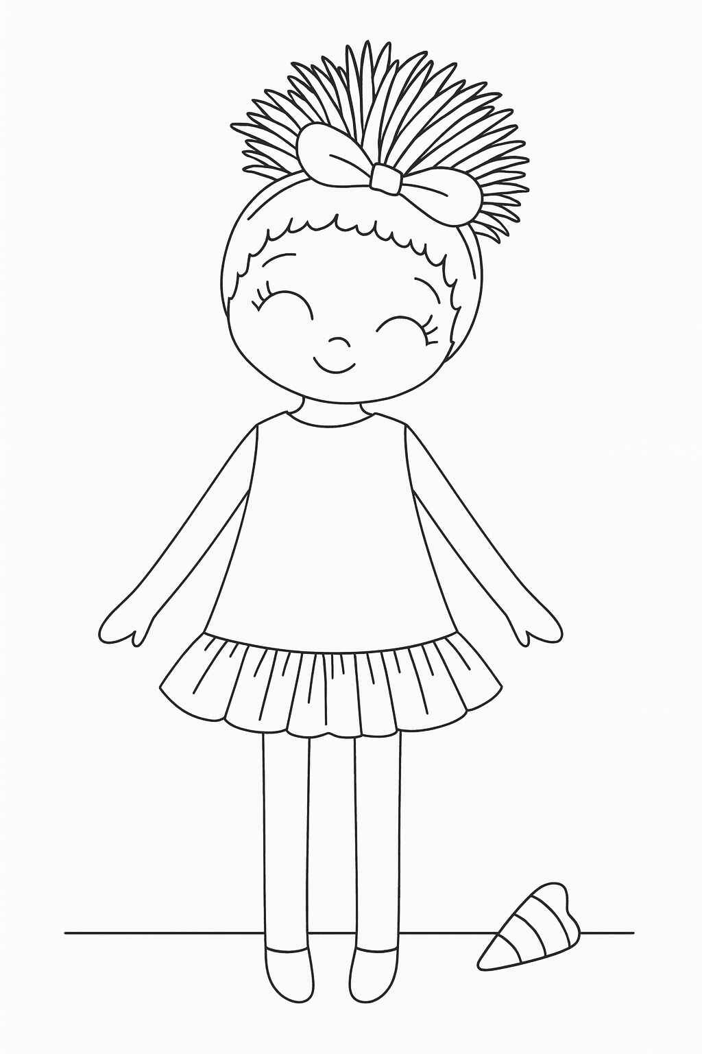 Desenho de Boneca Desenho Colorir Imprimir 09