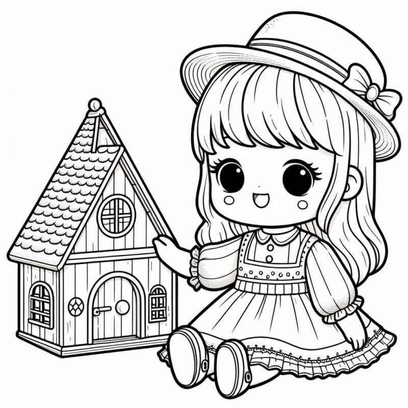 Desenho de Boneca Desenho Colorir Imprimir 10